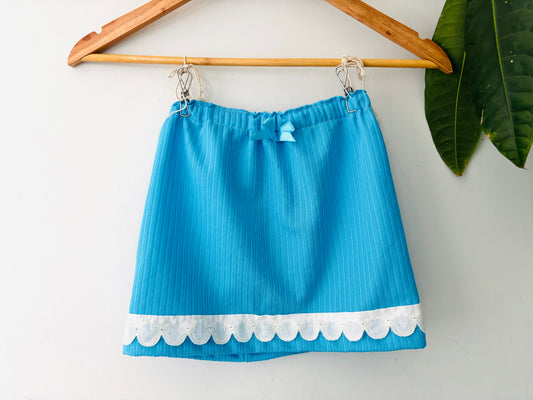 The Blue Frill Skirt (Size 4)