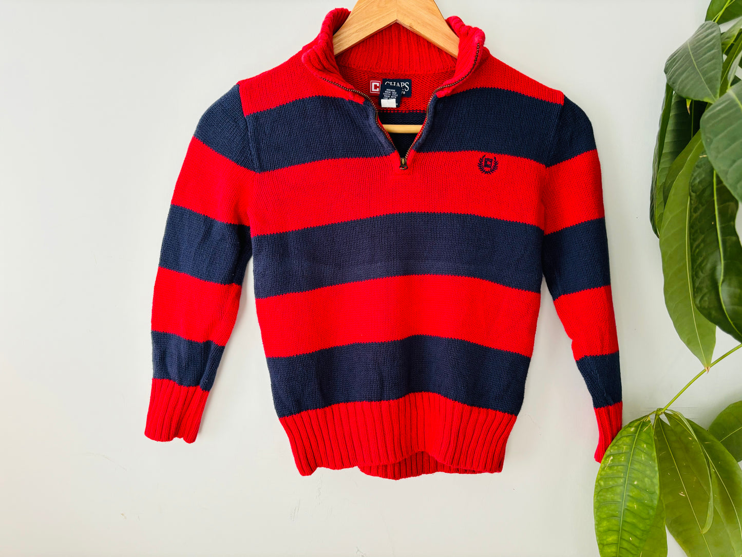 The Chaps Zip Sweater (Size 6)