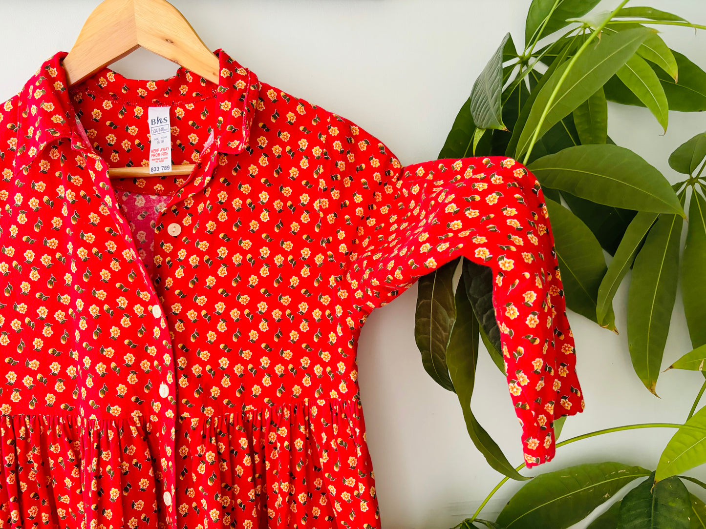 The Red Flower Dress (Size 9)