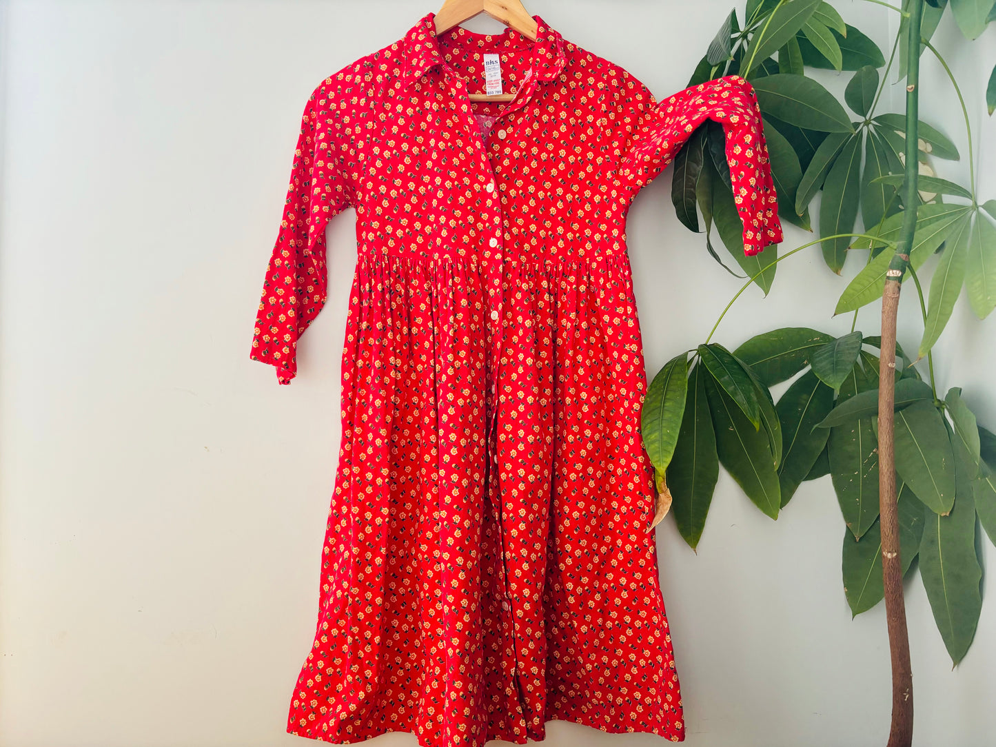 The Red Flower Dress (Size 9)