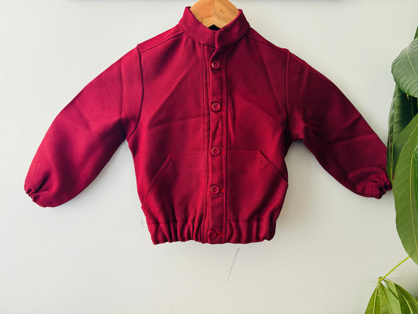 The Maroon Button Jumper (Size 3)