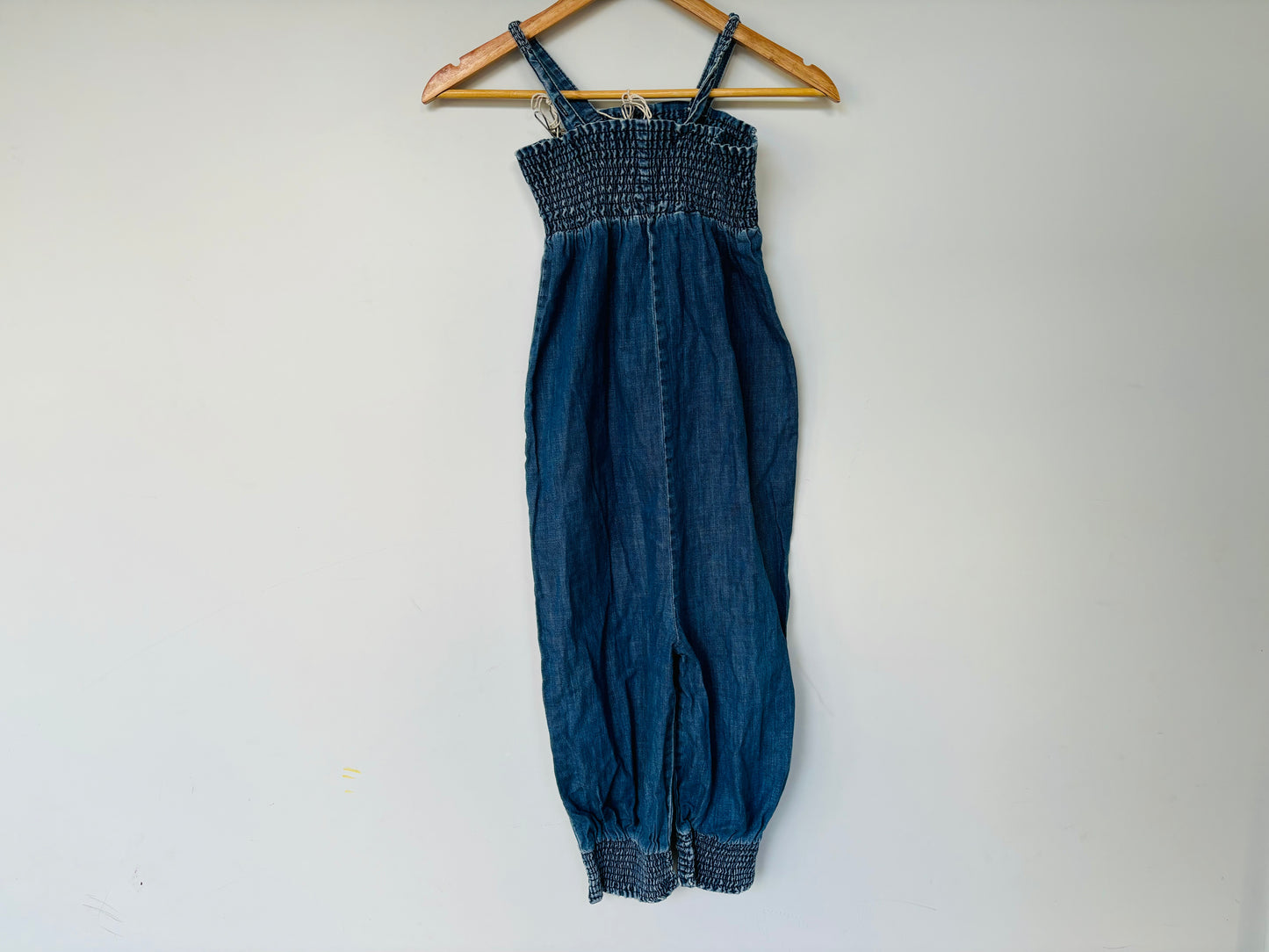 The Denim Balloon Romper (Size 8)